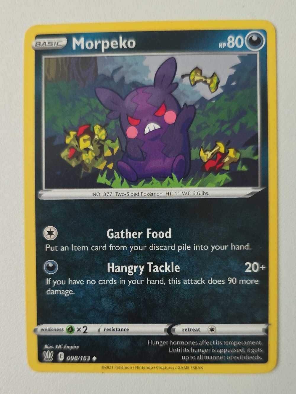 Pokemon Morpeko Trading Card